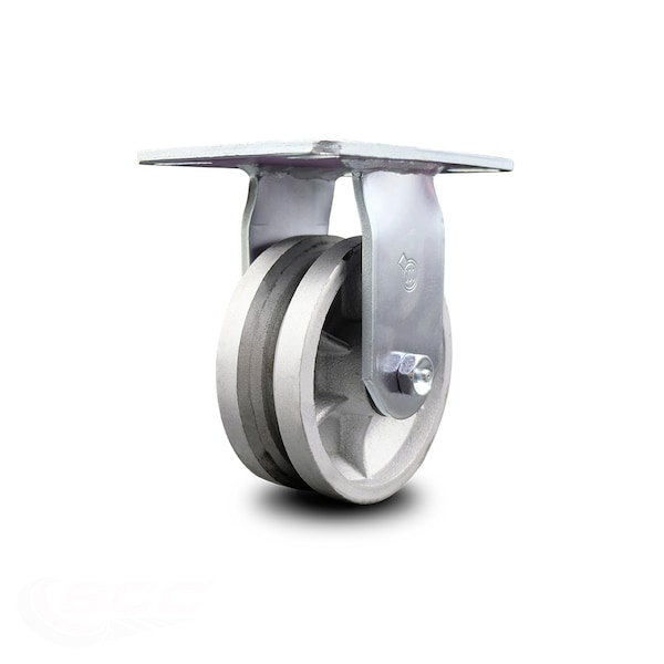 5 Inch Heavy Duty Top Plate V Groove Semi Steel Rigid Caster with Ball Bearing